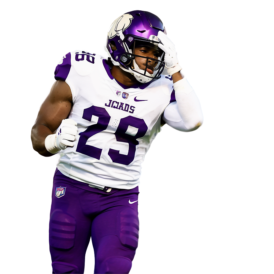 Football Player Number25 Action Pose PNG Image