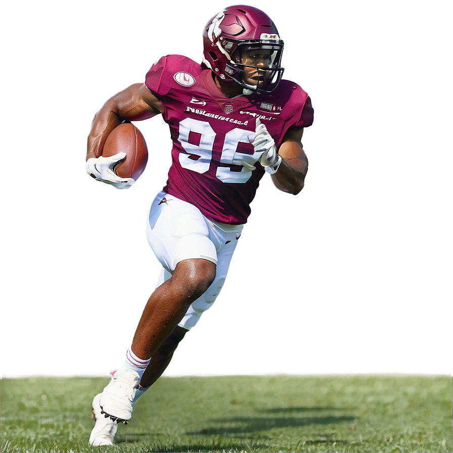 Football Player Running With Ball PNG Image