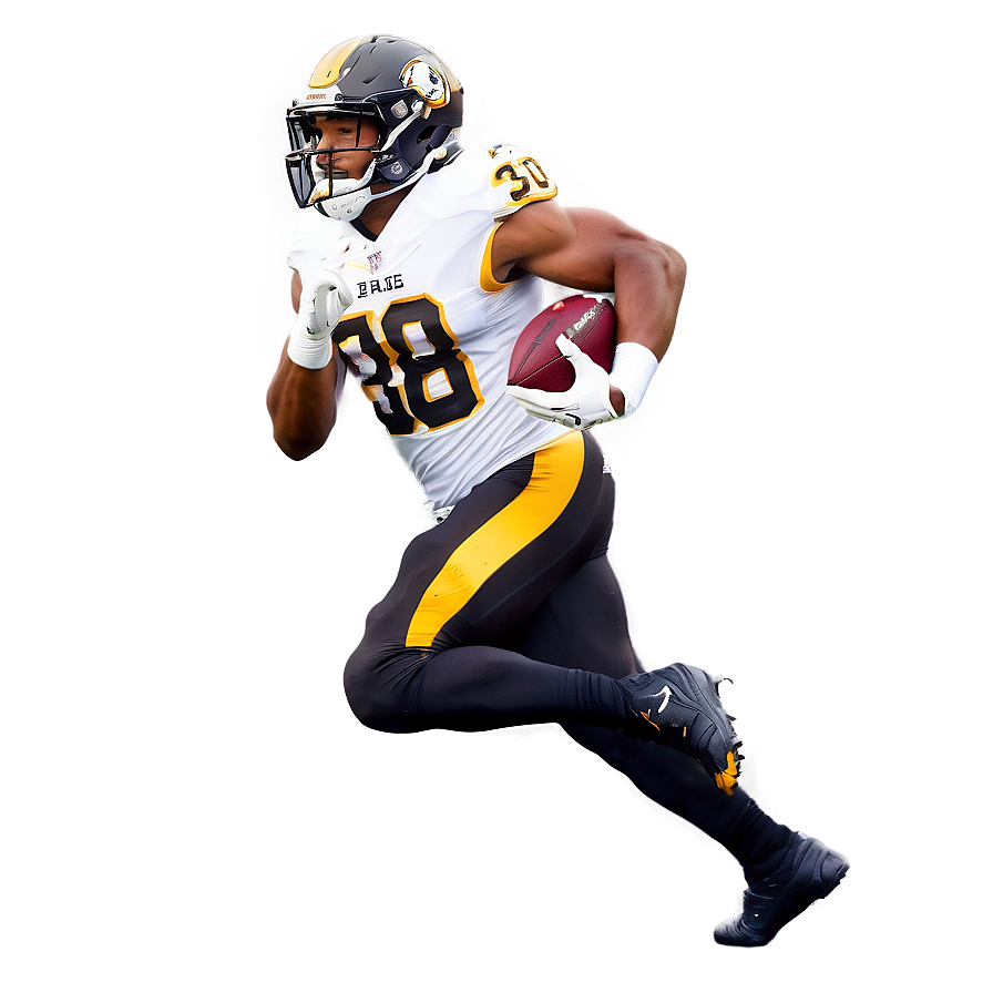 Football Player Running With Ball PNG Image