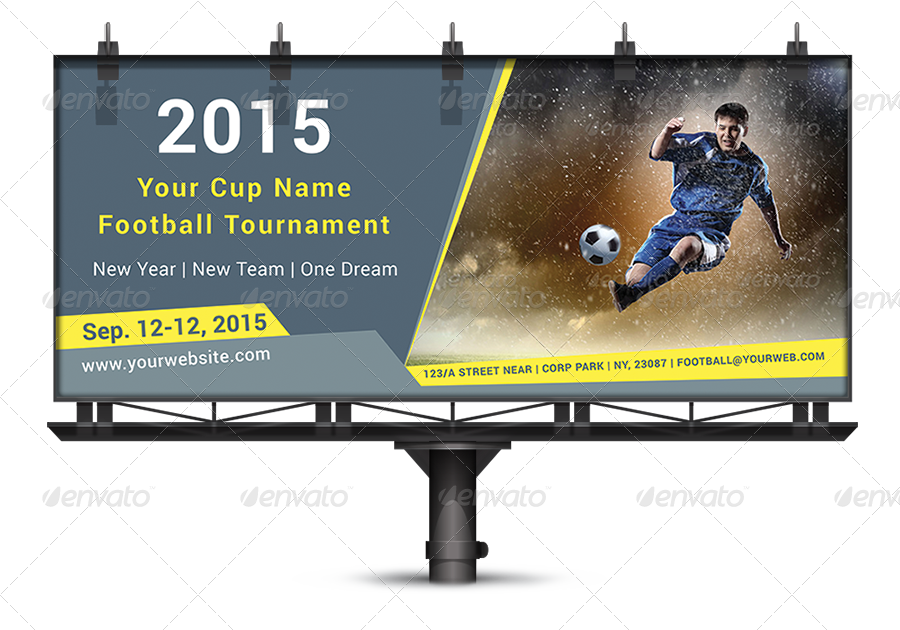 Football Tournament Billboard2015 PNG Image