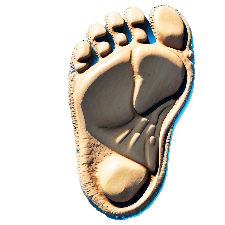 Footprint On Wet Sand Png Kwm PNG Image