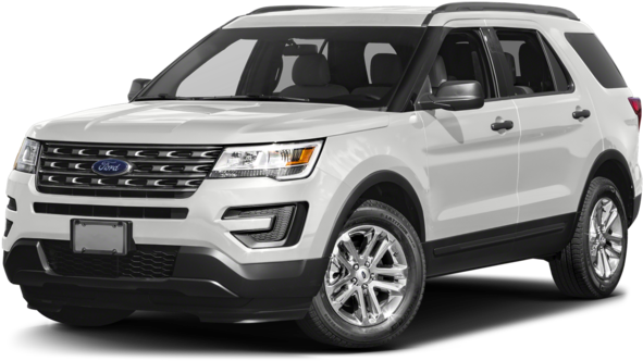 Ford Explorer S U V White Side View PNG Image