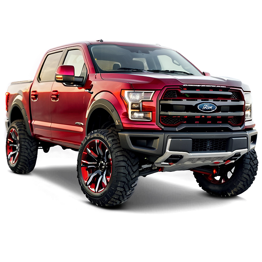 Ford F150 Magma Red Png 06212024 PNG Image