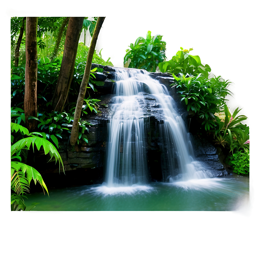 Forest Hidden Waterfall Png Rhs64 PNG Image