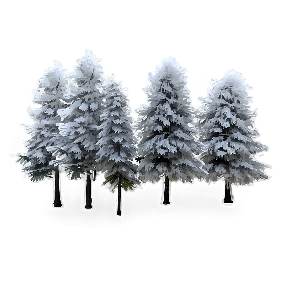 Forest In Winter White Png Jbx37 PNG Image