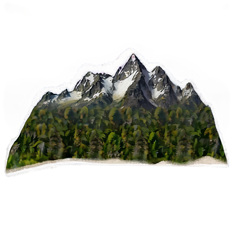 Forest Mountain Range Png Wxn PNG Image