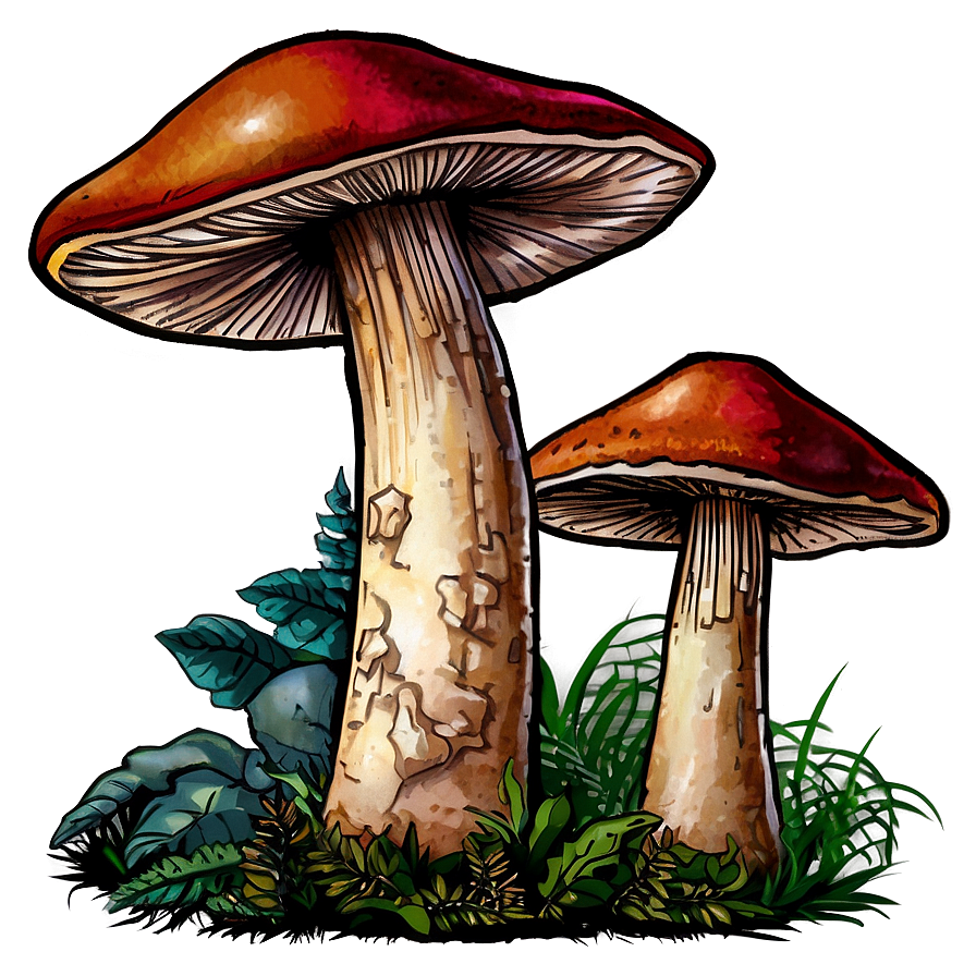 Forest Mushrooms Png Raq PNG Image