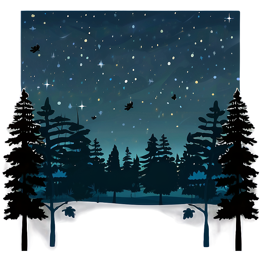 Forest Night Sky Clipart Png Rko91 PNG Image