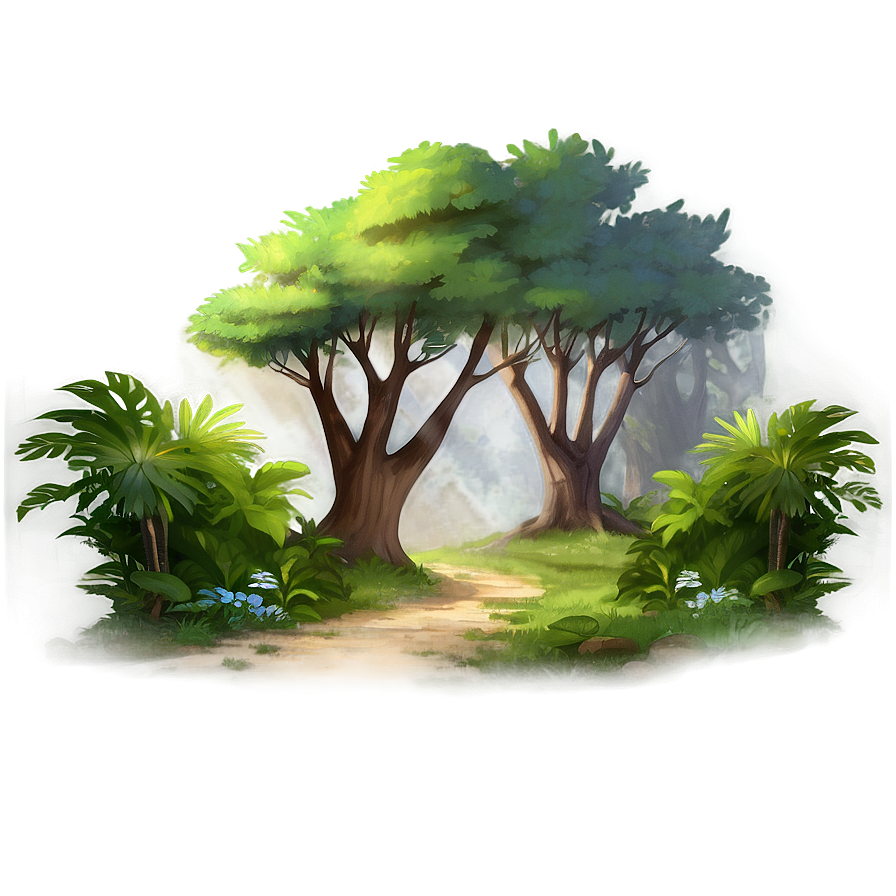 Forest Pathway Sunbeams Png Lqd PNG Image