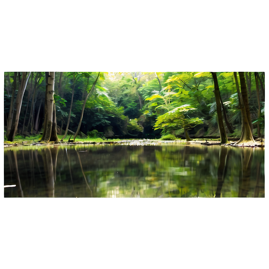 Forest Pond View Png 76 PNG Image