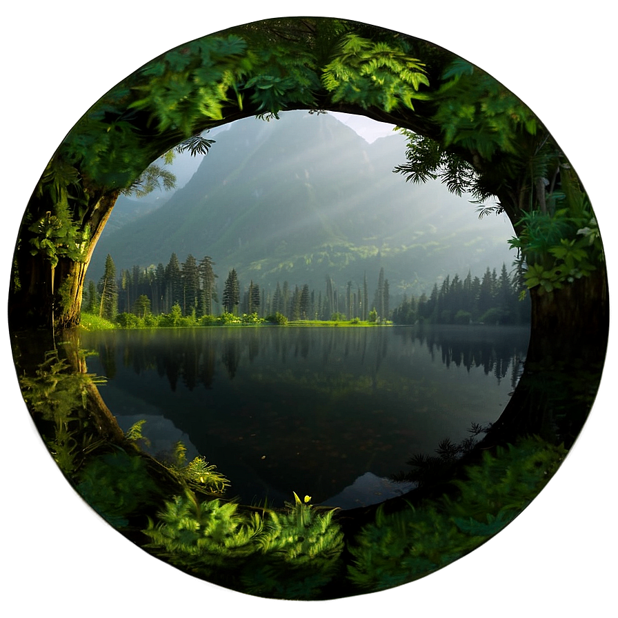 Forest Reflection Lake Png 10 PNG Image