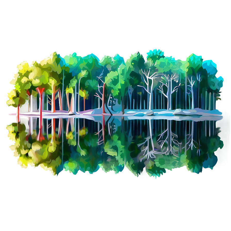 Forest Reflection Png Nhv24 PNG Image