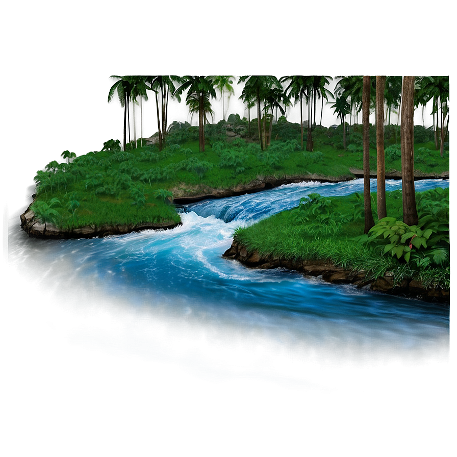 Forest River Crossing Png 39 PNG Image