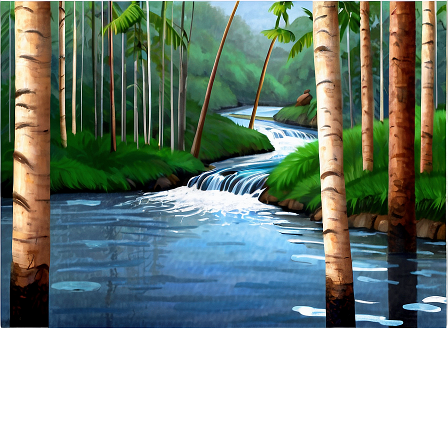 Forest River Crossing Png Bvv PNG Image