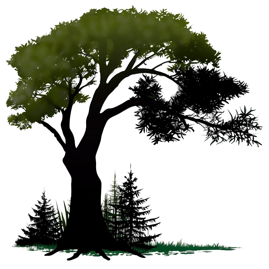 Forest Skyline Silhouette Png 06262024 PNG Image