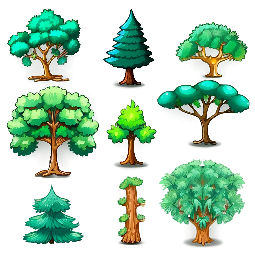 Forest Tree Types Clipart Png Ciu63 PNG Image