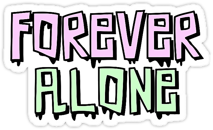 Forever Alone Graffiti Style Text PNG Image