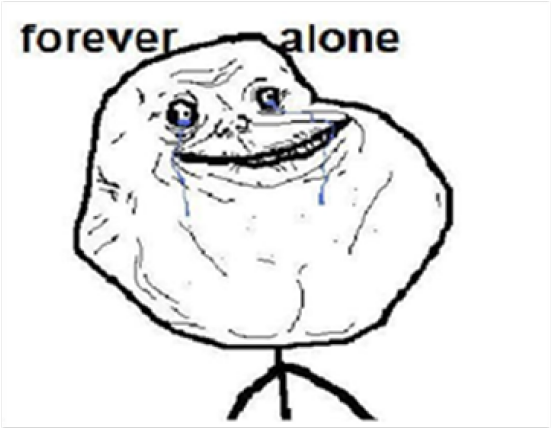 Forever Alone Meme PNG Image