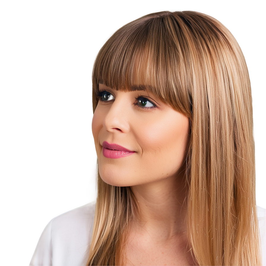 Formal Hairstyle With Bangs Png Abg PNG Image