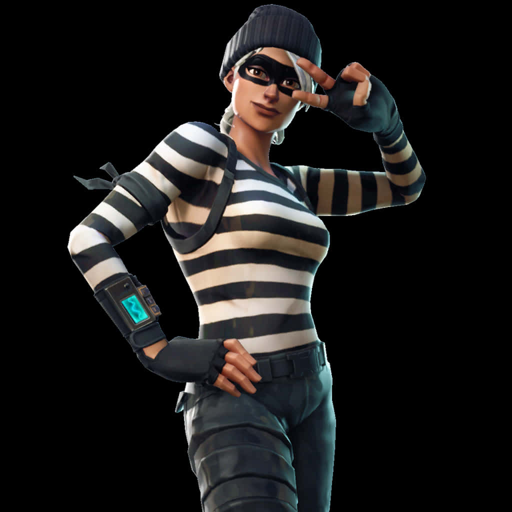 Fortnite Character Salute Pose PNG Image