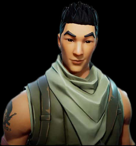 Fortnite Default Skin Portrait PNG Image