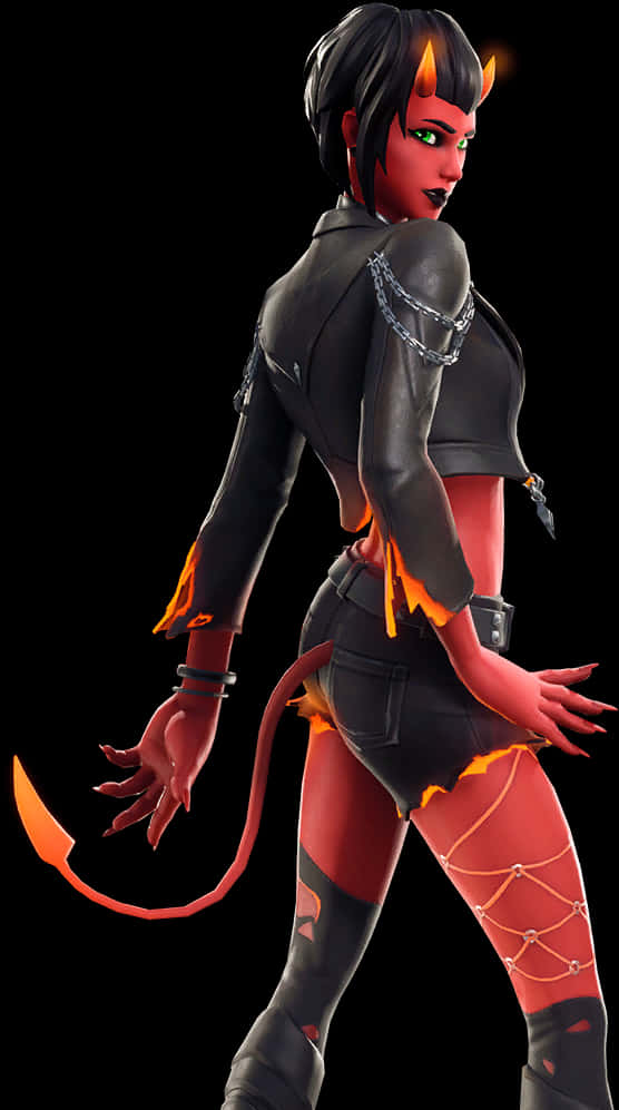 Fortnite Demonic Female Character PNG Image