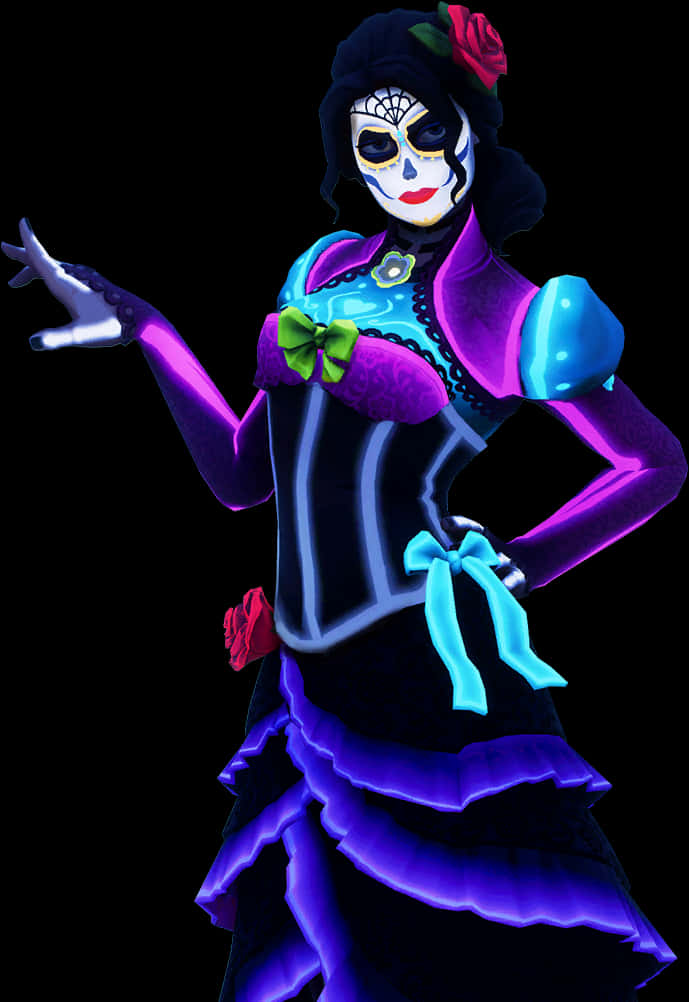 Fortnite Dia De Los Muertos Skin PNG Image