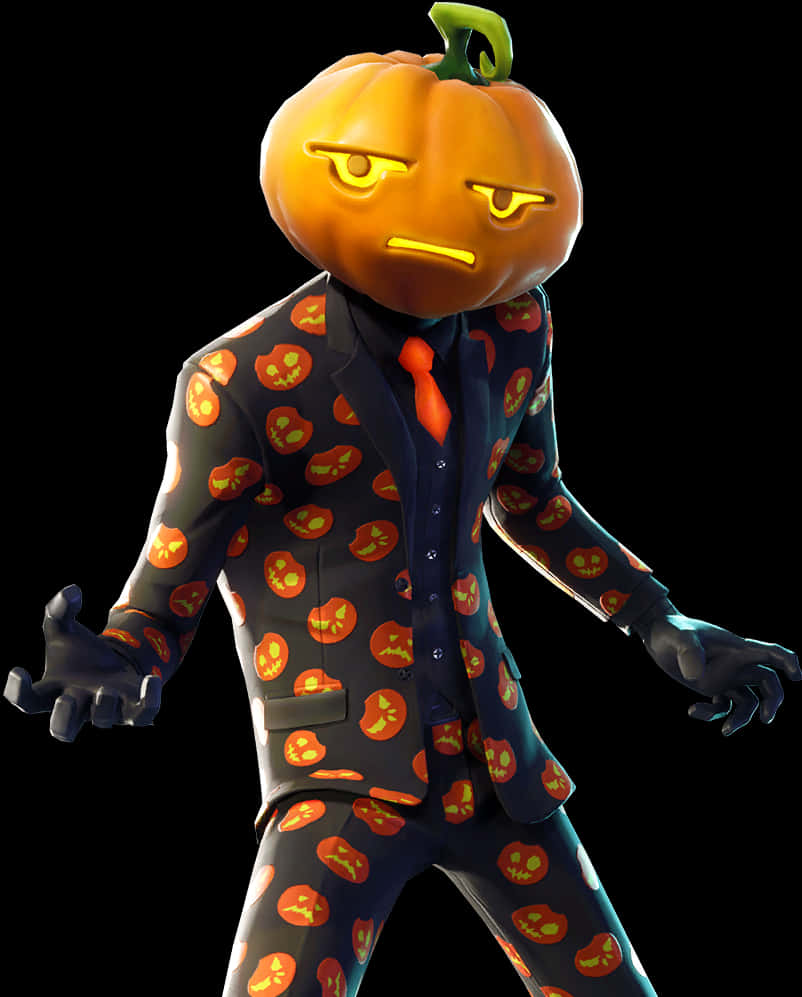 Fortnite Hollowhead Pumpkin Skin PNG Image