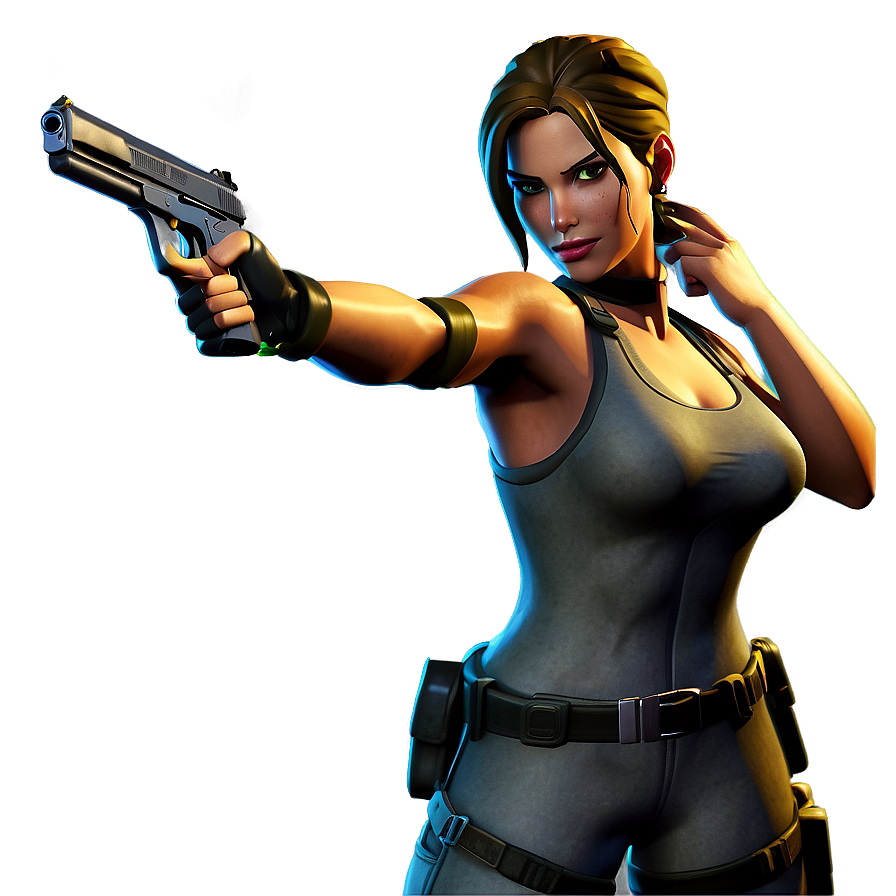 Fortnite Lara Croft Elite Agent Png 50 PNG Image