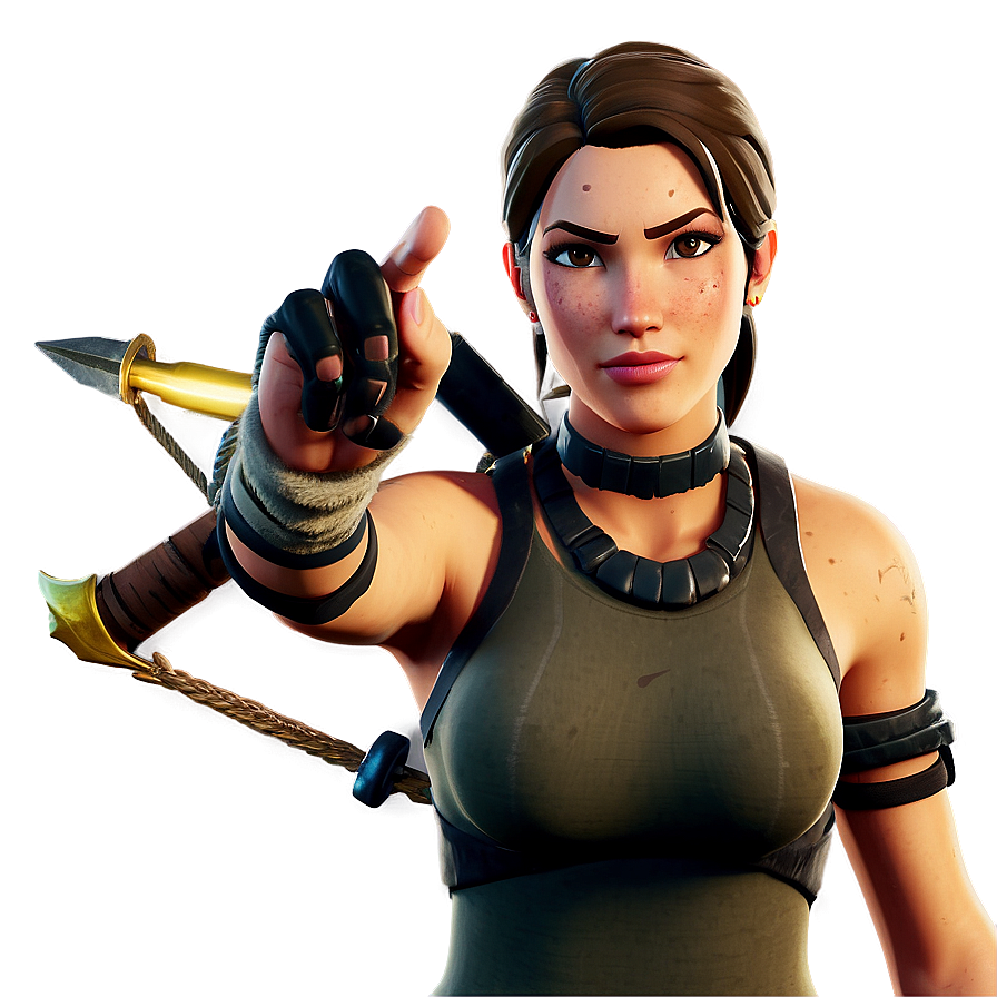 Fortnite Lara Croft Victory Pose Png 06282024 PNG Image