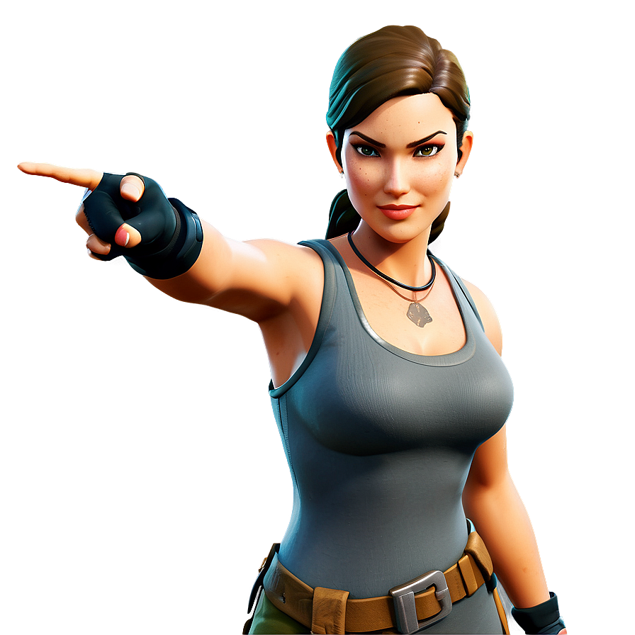 Fortnite Lara Croft Victory Pose Png 77 PNG Image