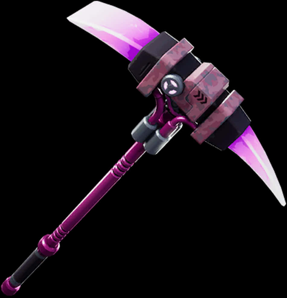 Fortnite Purple Glowing Pickaxe PNG Image