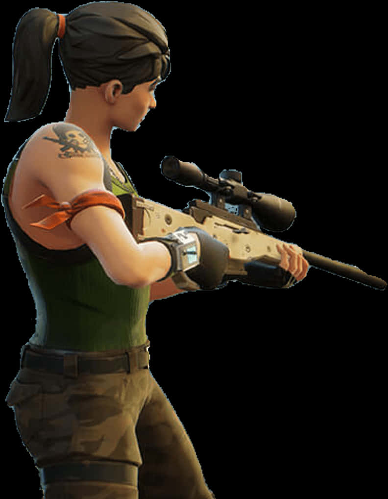 Fortnite Sniper Character Pose PNG Image