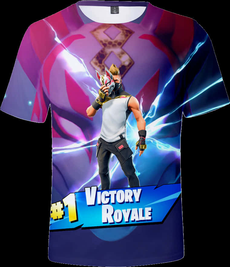 Fortnite Victory Royale Tshirt Design PNG Image