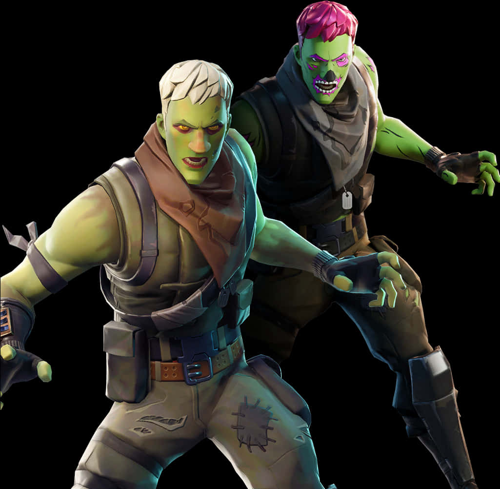 Fortnite_ Zombie_ Characters_ Pose PNG Image