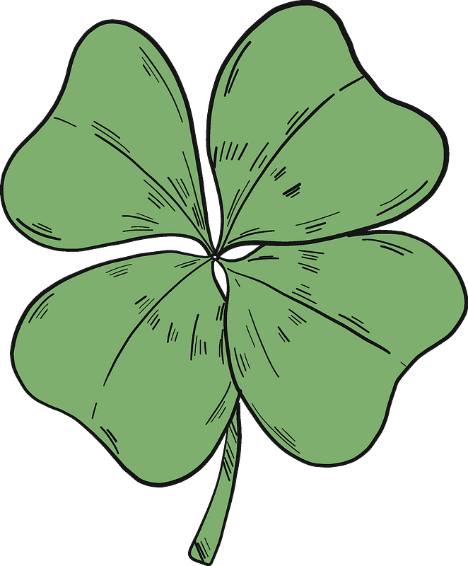 Four Leaf Clover Illustration PNG Image