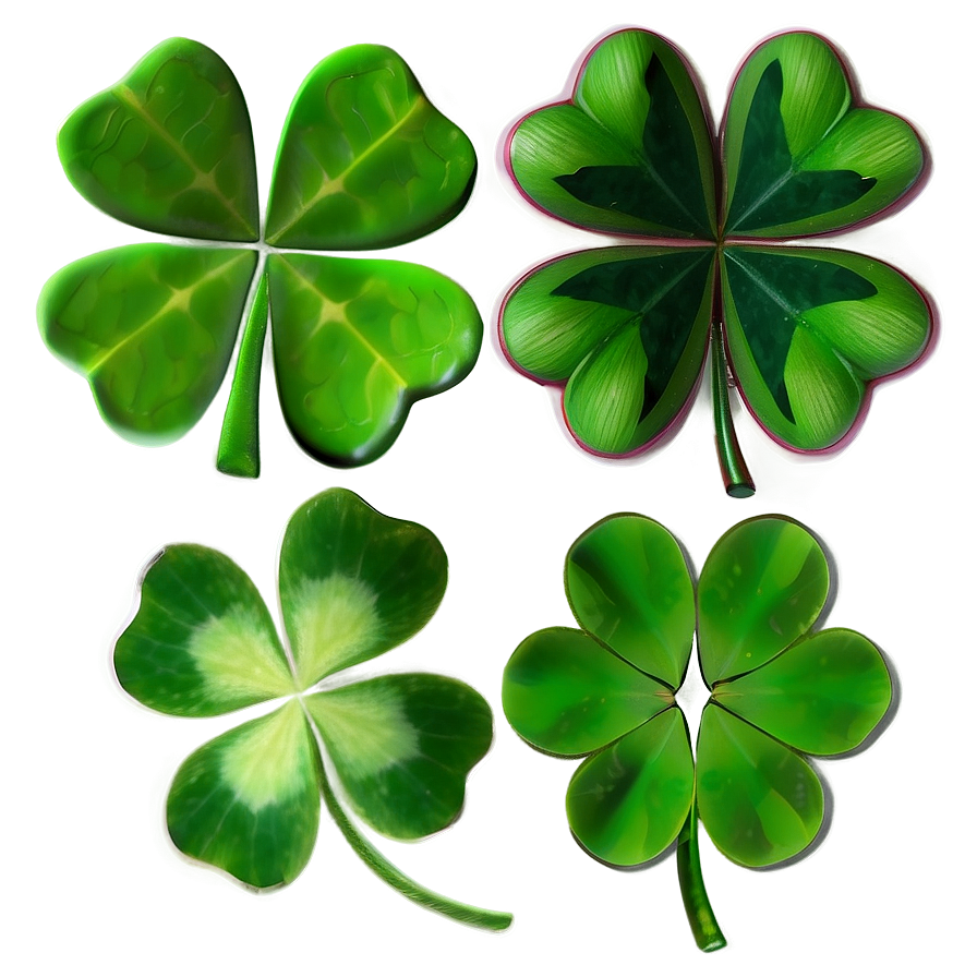 Four Leaf Clover Set Png 78 PNG Image