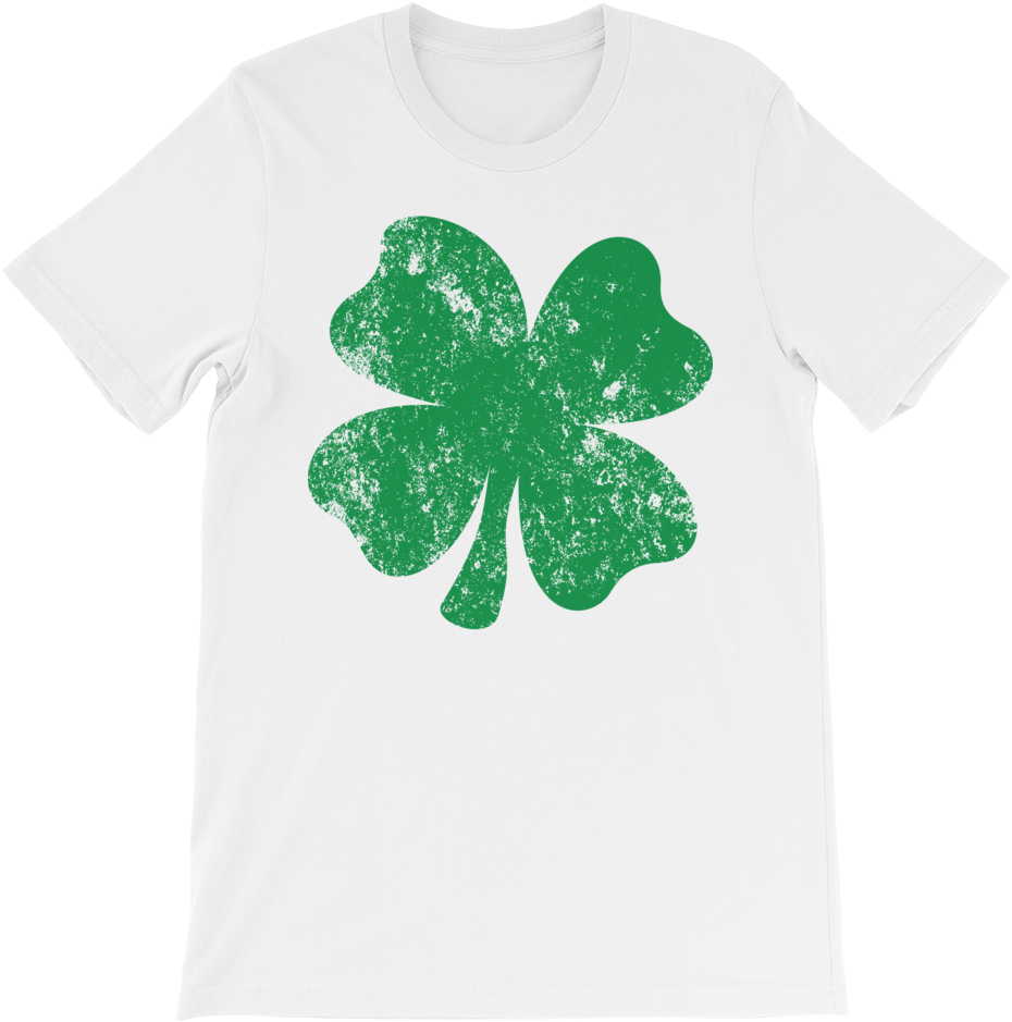 Four Leaf Clover T Shirt Design PNG Image