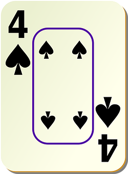 Four_of_ Spades_ Playing_ Card PNG Image