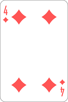 Fourof Diamonds Playing Card PNG Image