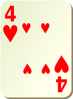 Fourof Hearts Playing Card PNG Image