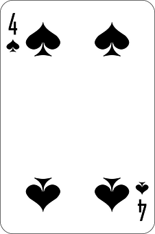 Fourof Spades Playing Card PNG Image