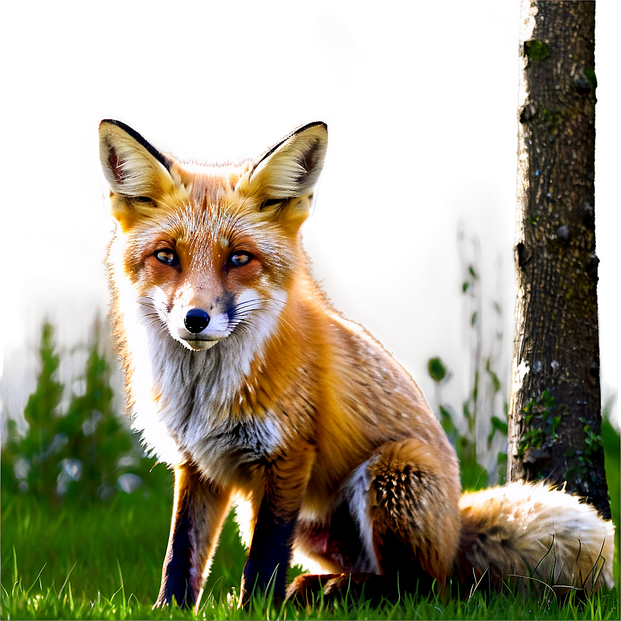 Fox In Forest Png Ink15 PNG Image