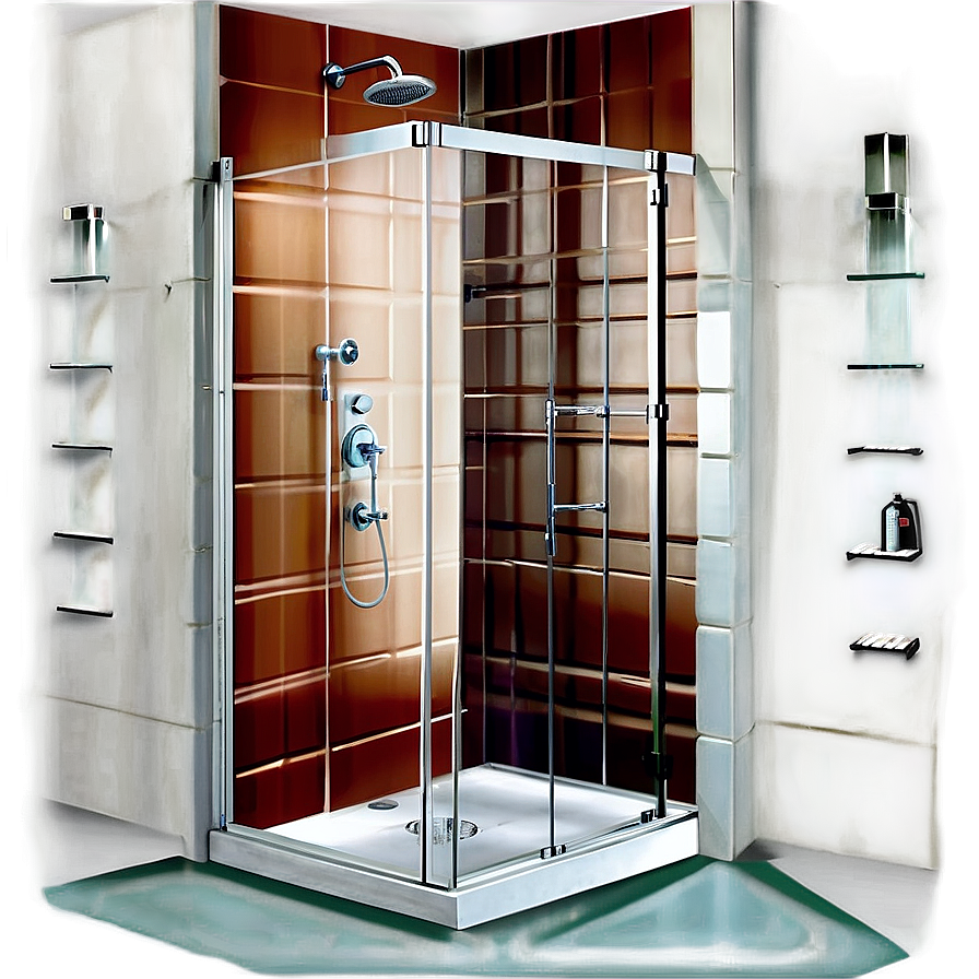 Frameless Shower Door Png Mwt PNG Image