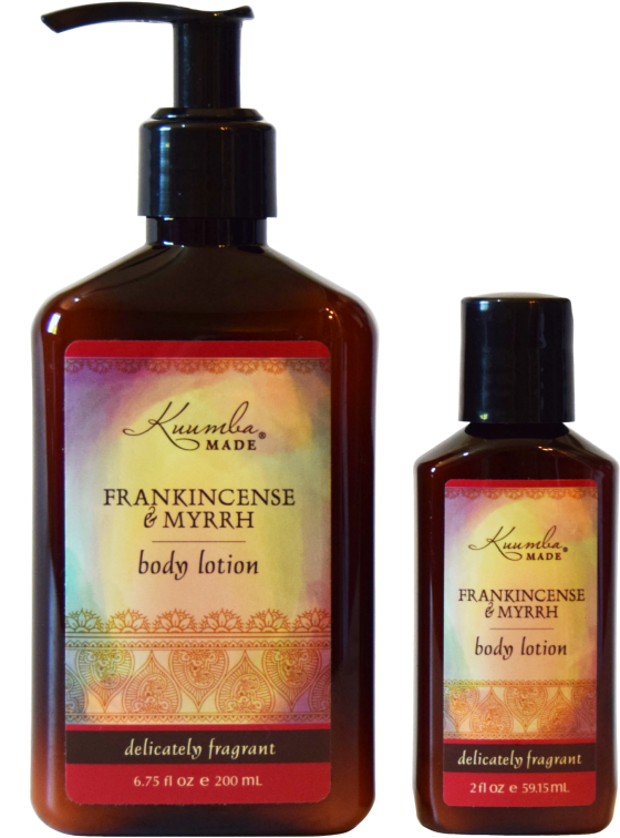 Frankincense Myrrh Body Lotion Bottles PNG Image