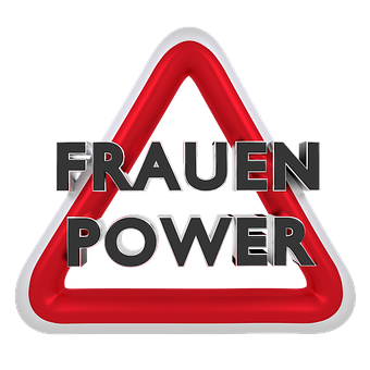 Frauen Power Traffic Sign PNG Image