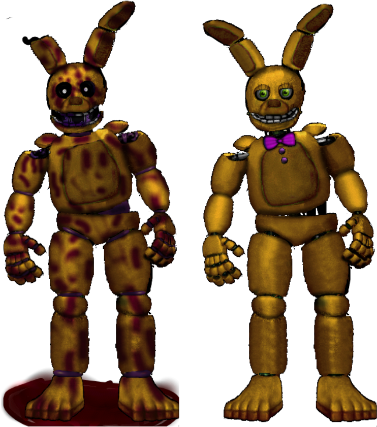 Fredbear_ Animated_ Character_ Comparison PNG Image