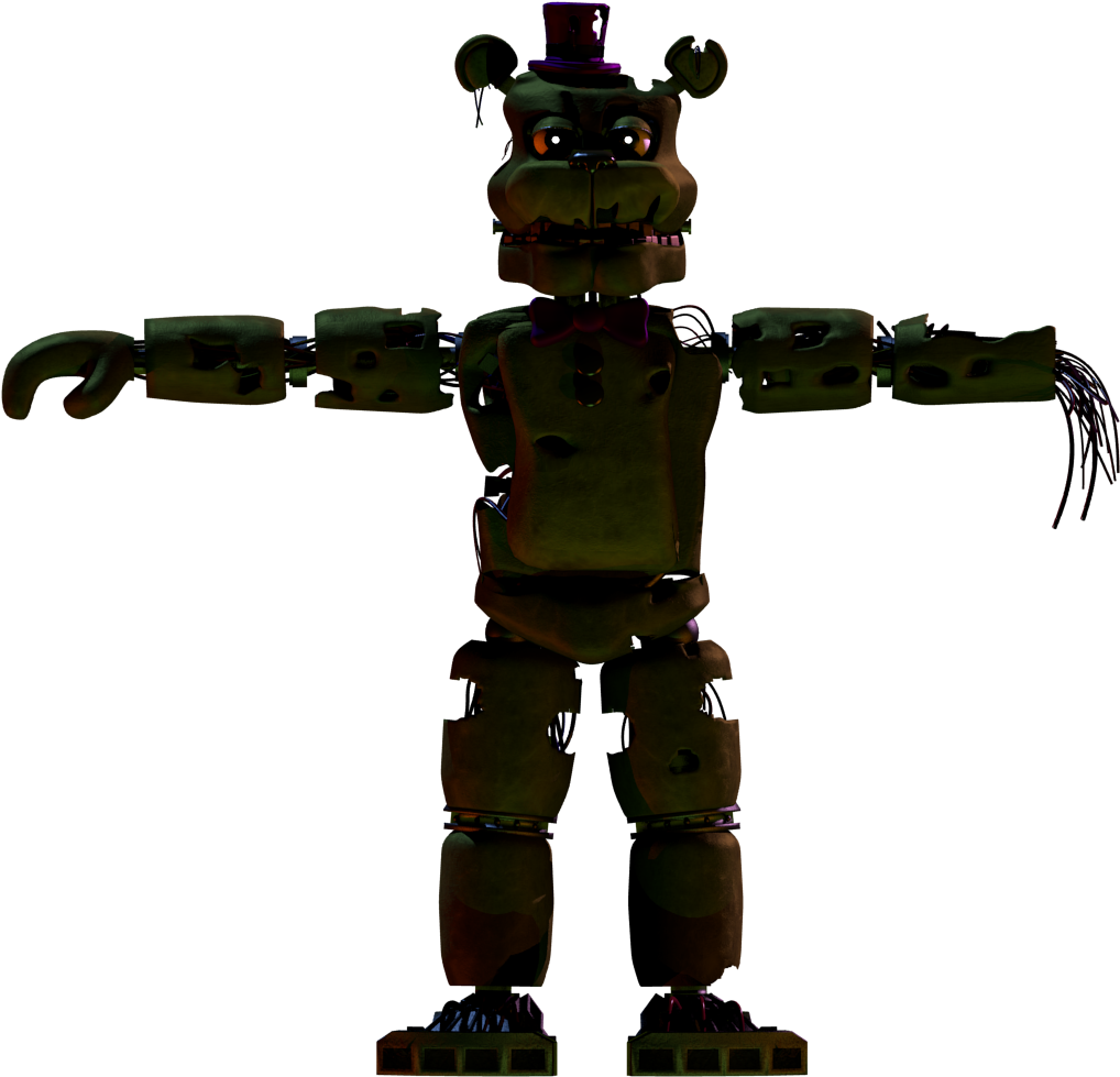 Fredbear Animatronic Standing Pose PNG Image