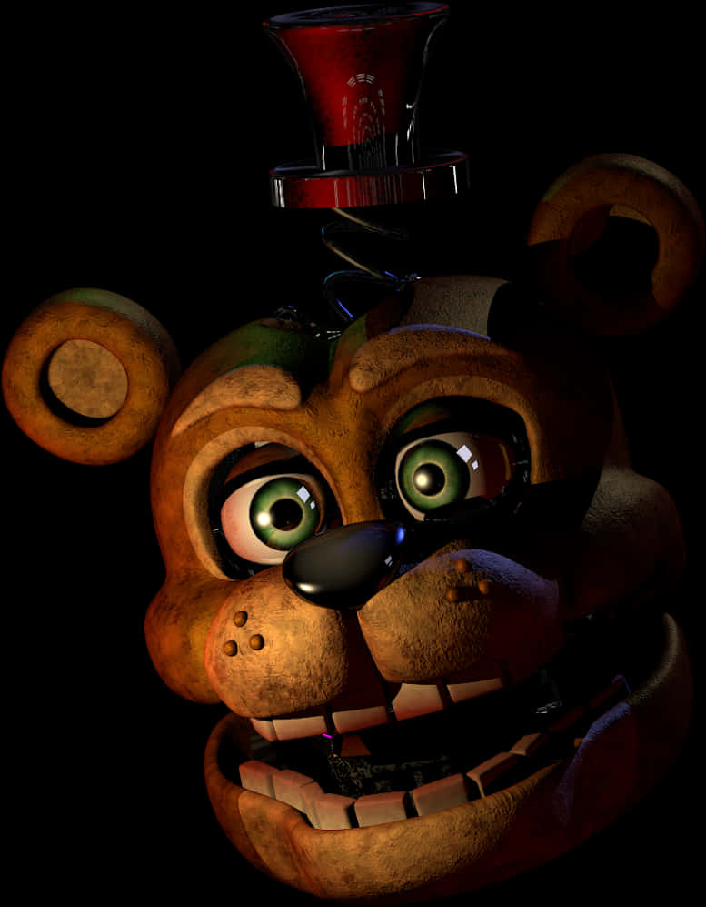 Freddy Fazbear Close Up PNG Image