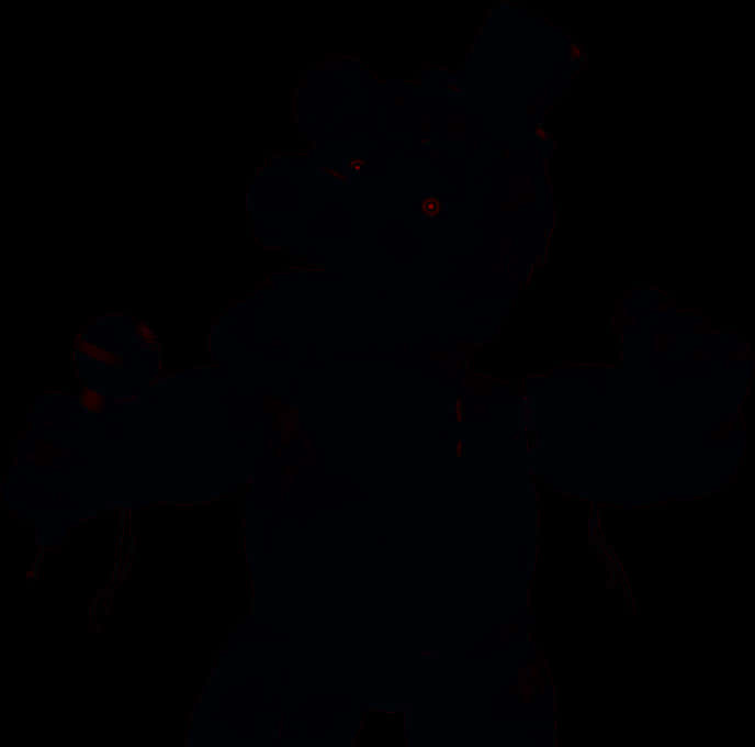 Freddy Fazbear Dark Silhouette PNG Image